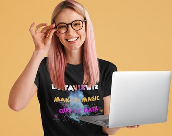 Data Viz Wiz maakt magie van gegevens in grafieken en grafieken Unisex T-shirt