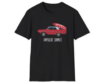 Camiseta de verano Regatta Red Amphicar para exhibiciones de autos, natación y chapuzones, autos de colección, vintage y retro - Camiseta unisex de estilo suave