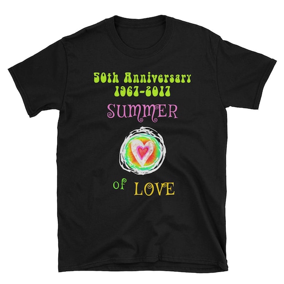 50e anniversaire été amour manches Hippie coeur manches amour courtes T-Shirt unisexe 91ba65 50e anniversaire été amour manches Hippie coeur manches amour courtes T-Shirt unisexe 91ba65
