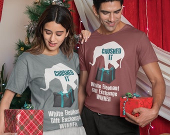 Crushed It White Elephant Exchange Funny Gag Gift Under 40 Camiseta unisex Comfort Colors 1717 de peso pesado