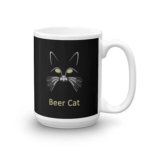 Beer Cat Hops and Barley Funny Cat Mug for Brewmasters
