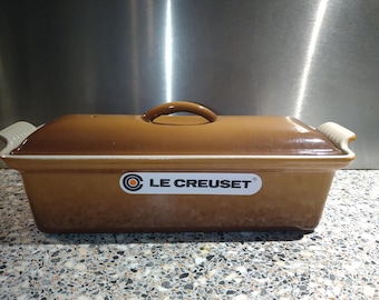 Le Creuset French classic. Rectangular cast iron casserole dish. For pies, stews, paté, even bread. Never used! Like new, vintage, slow food
