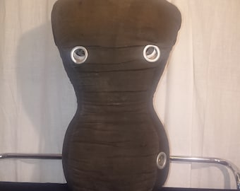 Curious French tailor's dummy, mannequin, bodice model, unique, never seen, early 20th century, cleverly remodeled mid century, antique