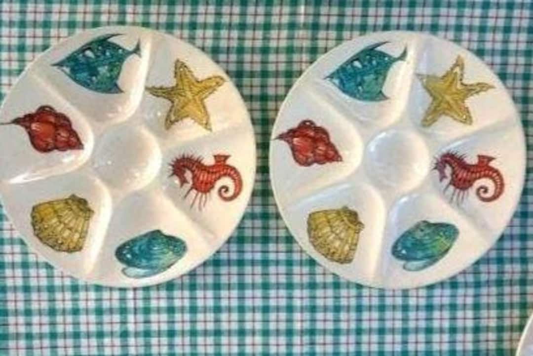 2, 4 or 6 Villeroy Boch Oyster, Fish, Tapa Plates, 1960s, Design Sea ...