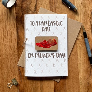Vatertagskarte für Läufer, Personalisierte handgemachte Karte für Papa, Geburtstagskarte für Läufer / Jogger, Geburtstagskarte für Papa