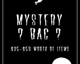 Mystery Seconds Bag - Discounted Pins, Patches, & Prints with slight imperfections / defects - Spooky and/or Queer Goth Goods