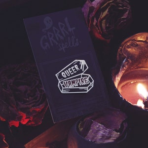Queer Vampire Enamel Pin Lapel Pin Spooky Halloween image 2