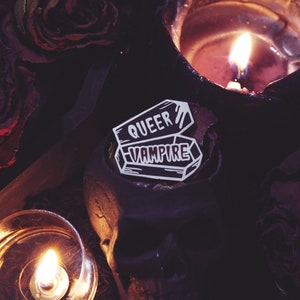 Queer Vampire Enamel Pin Lapel Pin Spooky Halloween image 3