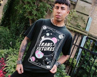 Trans Futures Shirt - Transgender Pride Queer Non-binary Genderqueer LGBTQ Pride Space Planets Affirmation Empowerment