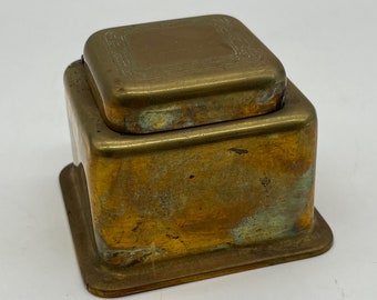 Antique Art Deco Brass Kronheim Oldenbusch & Co Inkwell