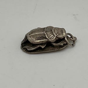 Good Luck Egyptian Sterling Silver Scarab Pendant