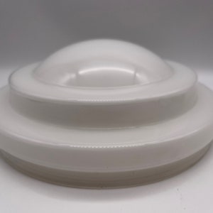 Striking Art Deco Design Ceiling White Light Globe
