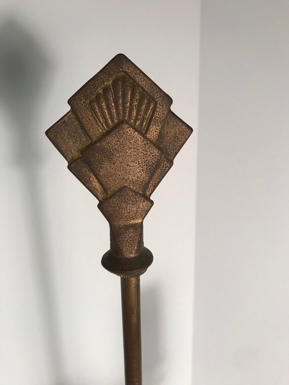 art deco cast iron table lamp