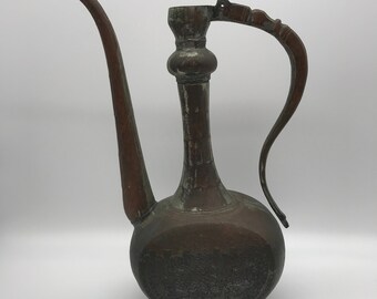 Antique Qajar Persian Copper Ewer