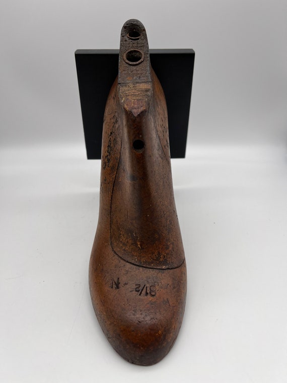 Antique Wooden Shoe Tree Bookends Gem