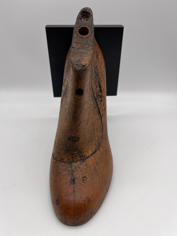 Antique Wooden Shoe Tree Bookends Gem