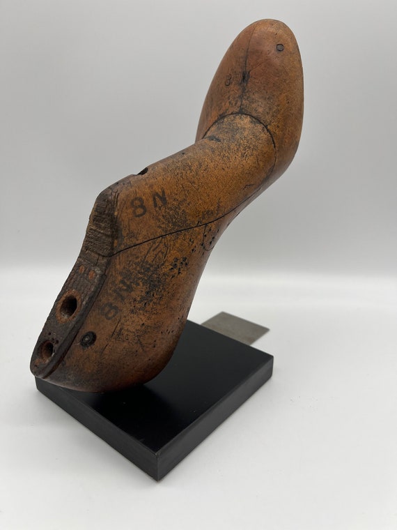 Antique Wooden Shoe Tree Bookends Gem