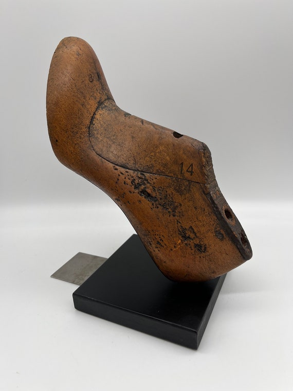 Antique Wooden Shoe Tree Bookends Gem