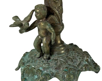 Vintage Cherub Gold Gilded Soap Dish