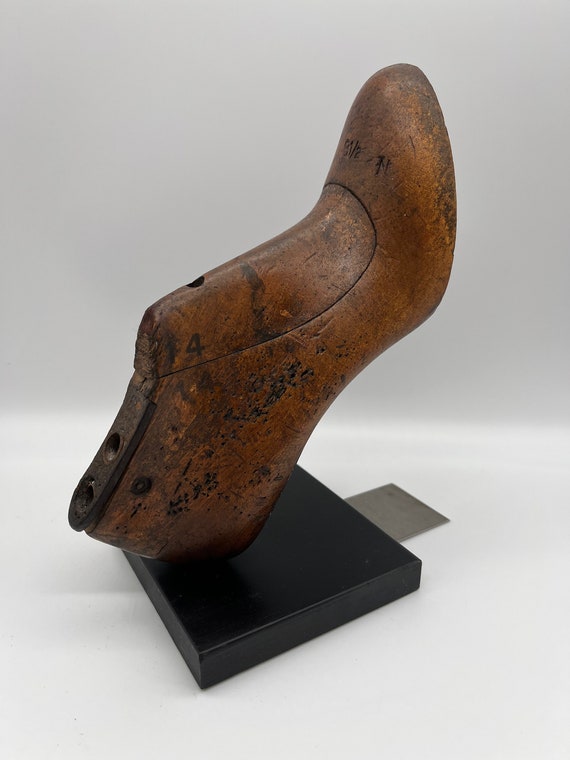 Antique Wooden Shoe Tree Bookends Gem