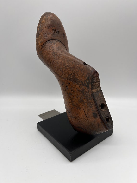 Antique Wooden Shoe Tree Bookends Gem