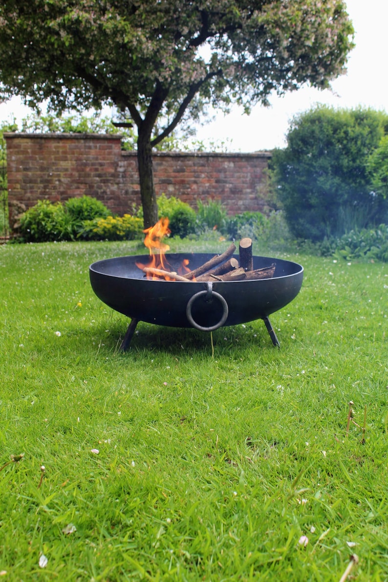 Blacksmith Made Fire Pit Large Big Handmade BBQ Outdoor Etsy