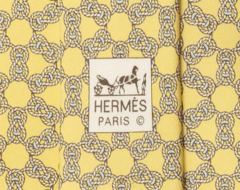 Hermes Men's Silk Tie Geometric Pattern 5435 | Necktie Cravate