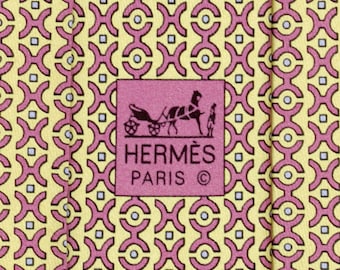 Corbata de seda para hombre Hermes H con estampado geométrico 5366 / Corbata