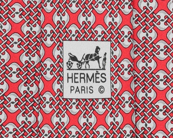 Hermes Men's Silk Tie Geometric Pattern 5529 | Necktie Cravate