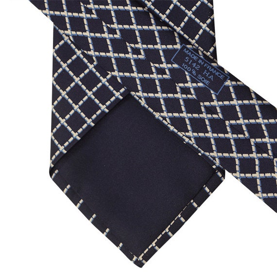 Hermes Men's Silk Tie Geometric Pattern 5142 | Ne… - image 3