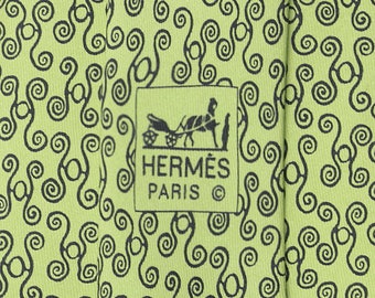 Corbata de seda Hermes para hombre con estampado geométrico H 5256 / Corbata