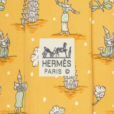 Hermes Paris Brown Silk Geometric Round Pattern Neck Tie – OPA Vintage