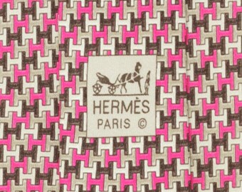 Corbata de seda para hombre Hermes H con estampado geométrico 5425 / Corbata