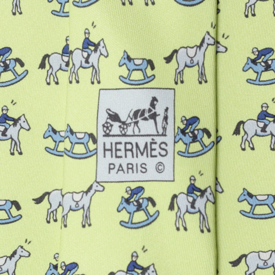 Hermes Men's Silk Tie Whimsical Rocking Horse Pattern 5313 | Etsy