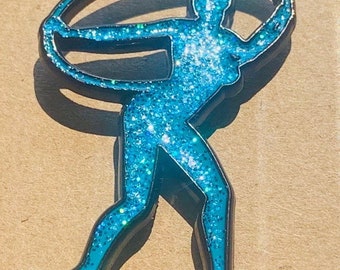 1,5&quot; groenblauwe hoedenpin