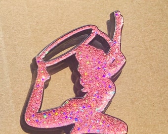 1,5&quot; roze hooper-hoedspeld