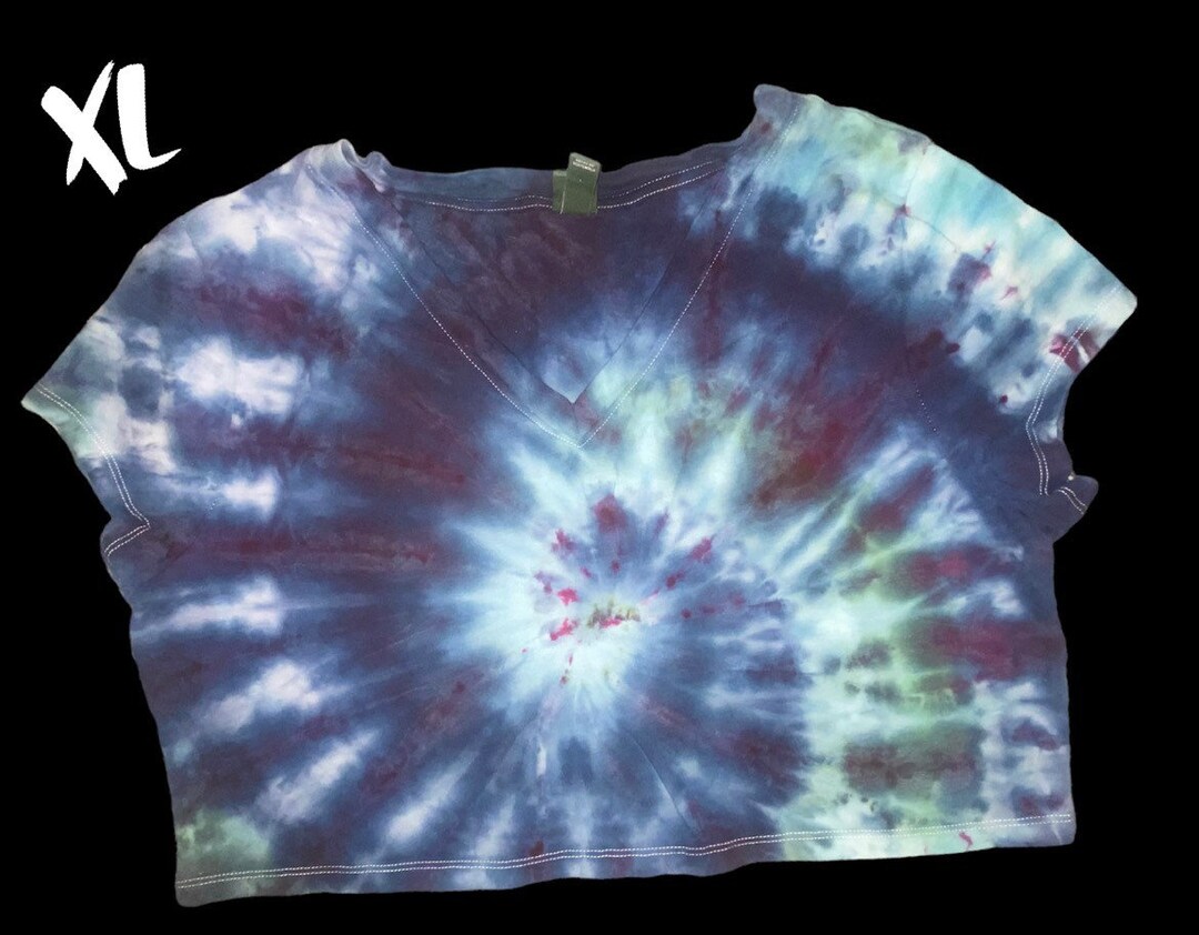 XL Baggy Tiedye Crop Top - Etsy