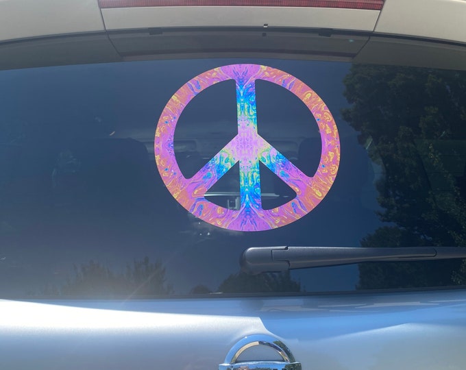 Peace Sign Car Decal - Etsy
