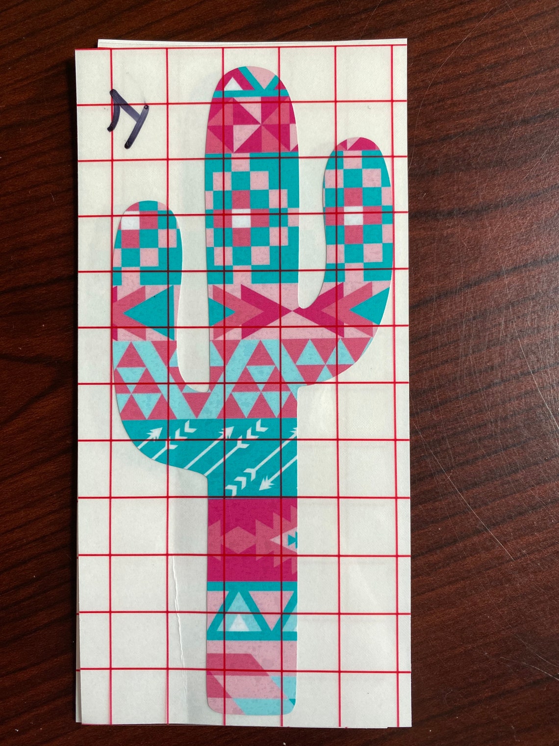 Aztec Cactus Car Decal Etsy