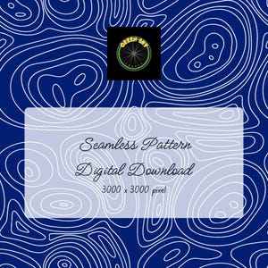 Navy Blue Topo seamless pattern digital download