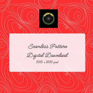 Red Topo digital seamless pattern download