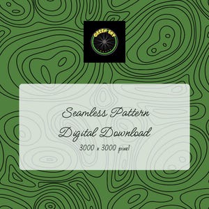 Olive Topo seamless pattern digital download