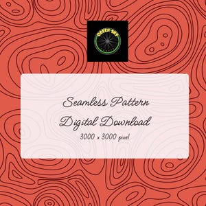 Terra Topo seamless pattern digital download
