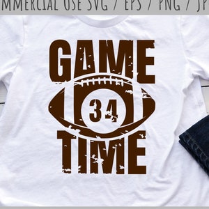 Football Monogram Svg, Grunge Football, Grung Numbers, Distressed Football, Game Time,Dxf, Eps, Cut File Commercial Use Png