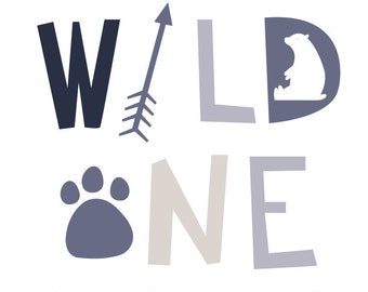 Wild One Birthday SVG Cut File, Digital Download, Commercial Use