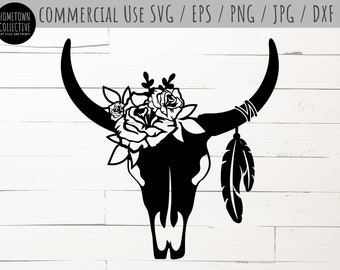 Download Cow Skull Svg Etsy