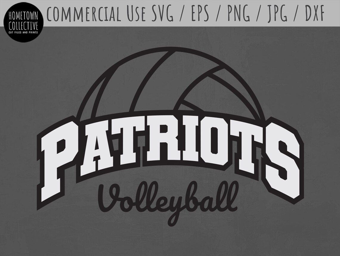 Patriots Volleyball Svg Youth Sports Svg Volleyball Cut Etsy