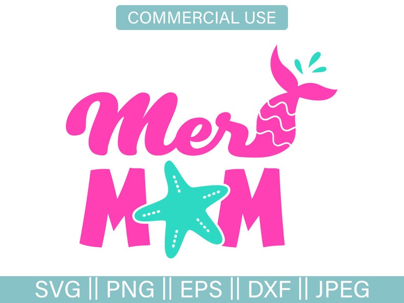 Mermom Svg Mom Svg Mermaid Svg Mermom Cut File Svg Cut | Etsy