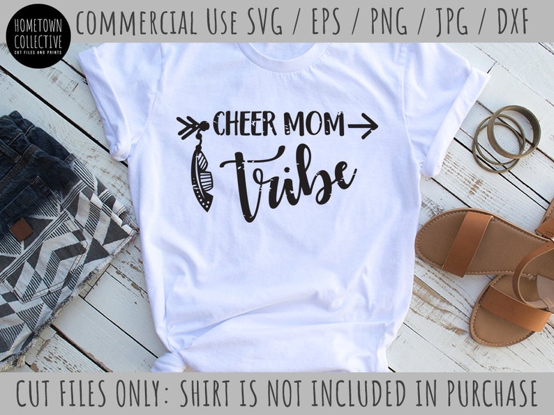 Download Cheer Mom Tribe SVG Cut FIle Boho Feather and Arrow | Etsy