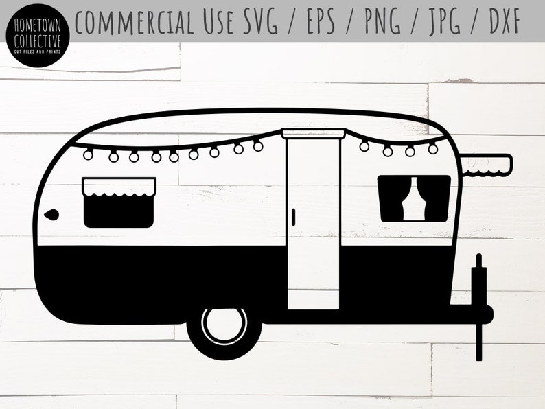 Retro Camper Svg Retro Rv Single Layer Svg Easy Svg Cute | Etsy